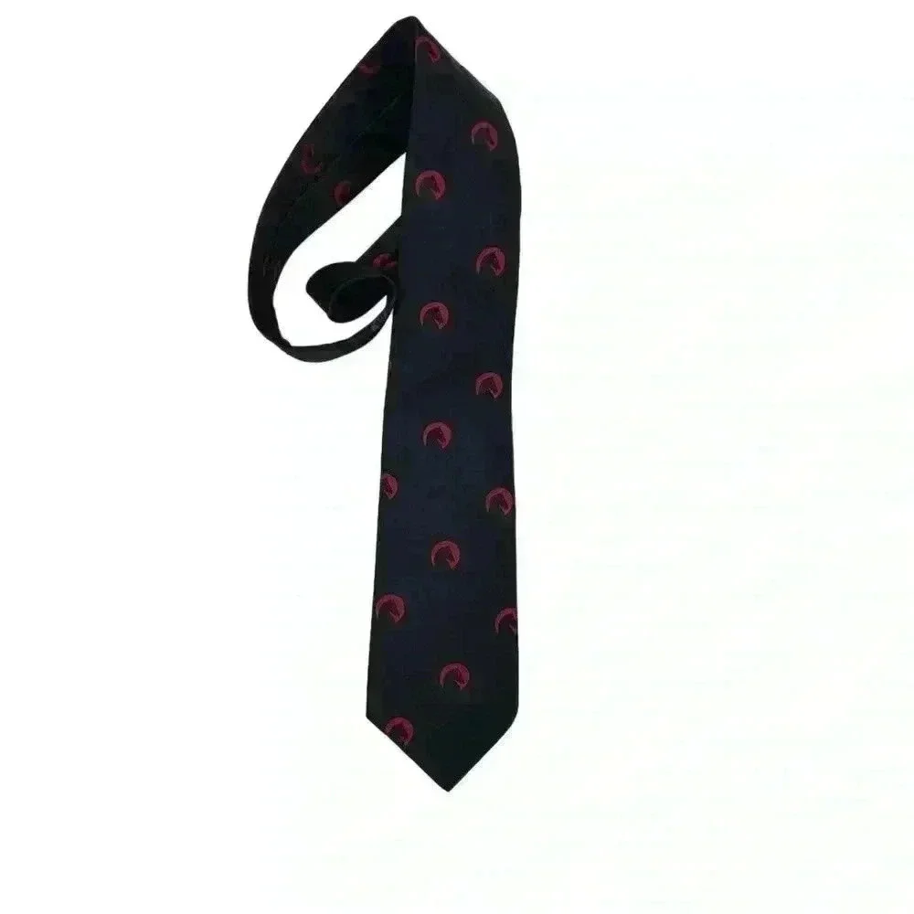 Vintage 1970s‎ Vogue Club Horse Themed Blue Necktie Men's Rare